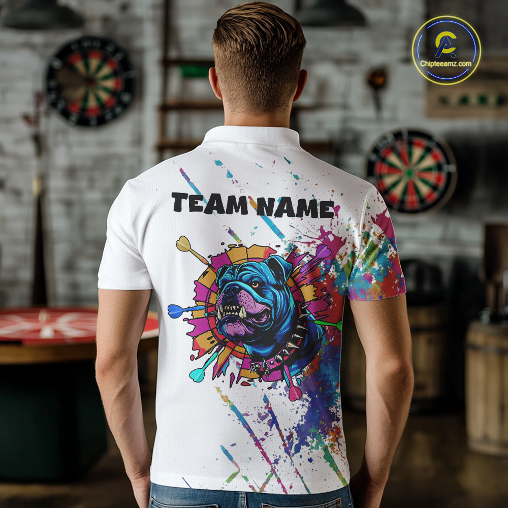 Custom Red Grim Reaper Grunge Black Dart Polo Shirts For Men Skull Dart League Jerseys NYN2182