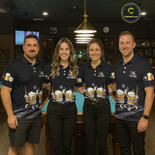 Load image into Gallery viewer, Funny Beer Couple Play Pool 8 Ball Men's Billiard Team Shirt Custom Billiard Polo &amp; 1/4 Zip Attire NYN2666