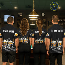 Load image into Gallery viewer, Funny Beer Couple Play Pool 8 Ball Men's Billiard Team Shirt Custom Billiard Polo &amp; 1/4 Zip Attire NYN2666
