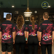 Load image into Gallery viewer, Red Funny Dragon Thunder Ball Pool Billiard Team Shirt For Men Custom Billiards Ball Attire NYN3041
