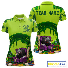 Load image into Gallery viewer, Smoking Funny Ball &amp; Pins Bowling Shirt For Women Personalized Bowling Team Tournament Jersey NYN3749