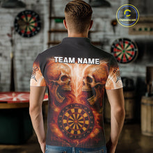 Load image into Gallery viewer, Custom Lightning Blue Skulls Dartboard Polo Darts Shirt For Men Outfit Dart Team Jersey NYN1006