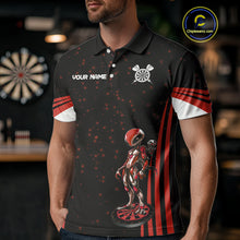 Load image into Gallery viewer, Custom Red Alien Dartboards Dart Polo Shirts For Men Outfits Alien Dart Team Jerseys NYN1022