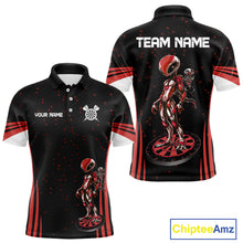 Load image into Gallery viewer, Custom Red Alien Dartboards Dart Polo Shirts For Men Outfits Alien Dart Team Jerseys NYN1022