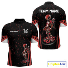 Load image into Gallery viewer, Custom Red Alien Dartboards Dart Polo Shirts For Men Outfits Alien Dart Team Jerseys NYN1022