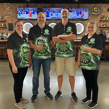 Load image into Gallery viewer, White And Green Funny Crocodile Hold Dartboard Dart Polo Shirts For Women Custom Dart Team Shirts NYN2675