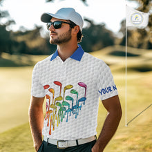 Load image into Gallery viewer, Custom Funny Family Parrots Golf Polo Shirts For Men Colorful Golf Clubs Golf Clothing Shirts NYN3056