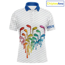 Load image into Gallery viewer, Custom Funny Family Parrots Golf Polo Shirts For Men Colorful Golf Clubs Golf Clothing Shirts NYN3056