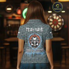 Load image into Gallery viewer, Brick Wall Skull Dartboard Women's Grunge Darts Shirt - Custom Dart Player Uniform NYN0519