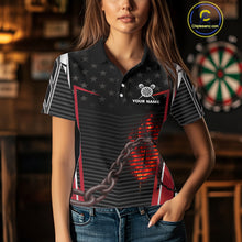 Load image into Gallery viewer, Custom Red Flames Scorpion Dart Arrow Darts Shirt For Women Dart Jersey Uniform NYN1048