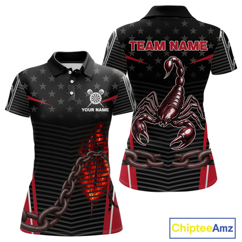 Custom Red Flames Scorpion Dart Arrow Darts Shirt For Women Dart Jersey Uniform NYN1048