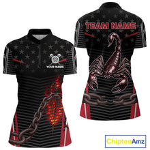 Load image into Gallery viewer, Custom Red Flames Scorpion Dart Arrow Darts Shirt For Women Dart Jersey Uniform NYN1048