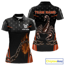Load image into Gallery viewer, Custom Orange Flames Scorpion Dart Arrow Darts Shirt For Women Dart Jersey Uniform NYN1050