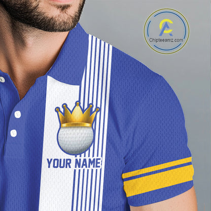 Personalized Golf Shirt For Men Custom Name Golf Polo Shirt Blue Yellow Argyle Golf Tournament Outfits NYN4446
