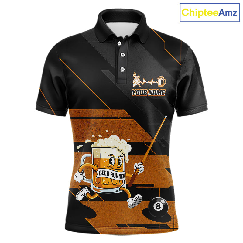 Funny Beer Play Pool 8 Ball Men's Billiard Team Shirt Custom Billiard Polo & 1/4 Zip Attire NYN2471