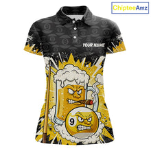 Load image into Gallery viewer, Funny Shamrock Pool 9 Ball &amp; 8 Ball Women's Billiard Team Shirt Custom Patrick Day Billiard Attire NYN2473