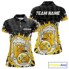 Load image into Gallery viewer, Funny Shamrock Pool 9 Ball &amp; 8 Ball Women's Billiard Team Shirt Custom Patrick Day Billiard Attire NYN2473