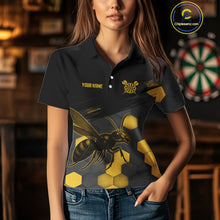 Load image into Gallery viewer, Custom Women&#39;s Darts Jersey With Ebony &amp; Amber Honeycomb Bee For Darts Jersey NYN0275