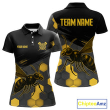 Load image into Gallery viewer, Custom Women&#39;s Darts Jersey With Ebony &amp; Amber Honeycomb Bee For Darts Jersey NYN0275