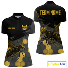 Load image into Gallery viewer, Custom Women&#39;s Darts Jersey With Ebony &amp; Amber Honeycomb Bee For Darts Jersey NYN0275