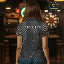 Load image into Gallery viewer, Dark Panther Brown Dartboard Darts Shirt For Women - Custom Dart Player Jersey NYN0531