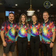 Load image into Gallery viewer, Colorful Tie-Dye Funny Eagle 8 Ball Men Billiards Shirt Personalized Pool Balls Billiard Attire NYN2689