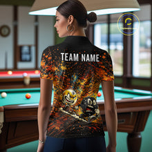 Load image into Gallery viewer, Colorful Splatter Funny Billiard Ball 9 &amp; 8 Ball Pool Shirt For Women Personalized Billiard Team Names NYN2693