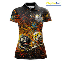 Load image into Gallery viewer, Colorful Splatter Funny Billiard Ball 9 &amp; 8 Ball Pool Shirt For Women Personalized Billiard Team Names NYN2693