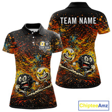 Load image into Gallery viewer, Colorful Splatter Funny Billiard Ball 9 &amp; 8 Ball Pool Shirt For Women Personalized Billiard Team Names NYN2693