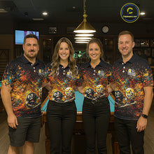 Load image into Gallery viewer, Colorful Splatter Funny Billiard Ball 9 &amp; 8 Ball Pool Shirt For Women Personalized Billiard Team Names NYN2693
