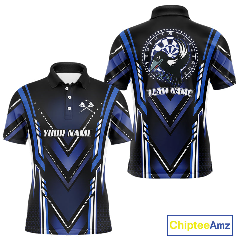 Navy Eagle Dartboard Modern Darts Shirt For Men - Custom Name For Darts Jersey NYN0545