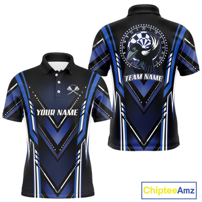 Navy Eagle Dartboard Modern Darts Shirt For Men - Custom Name For Darts Jersey NYN0545