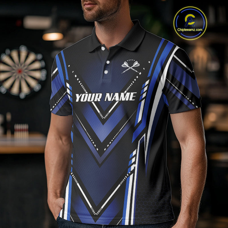 Navy Eagle Dartboard Modern Darts Shirt For Men - Custom Name For Darts Jersey NYN0545