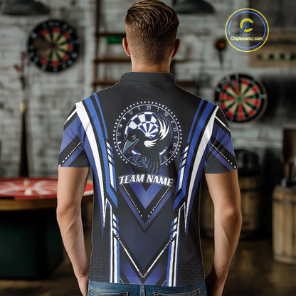 Navy Eagle Dartboard Modern Darts Shirt For Men - Custom Name For Darts Jersey NYN0545