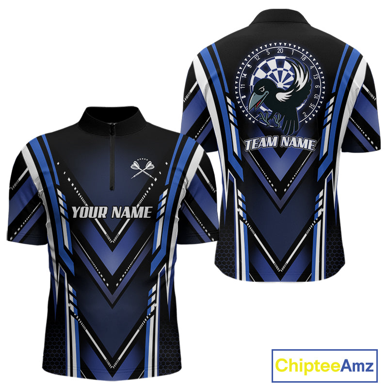 Navy Eagle Dartboard Modern Darts Shirt For Men - Custom Name For Darts Jersey NYN0545