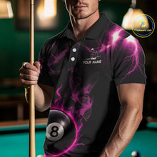 Load image into Gallery viewer, Pink Smokes Butterfly Pool 8 Ball Men's Billiard Team Shirt Custom Billiard Polo &amp; 1/4-Zip Attire NYN2505
