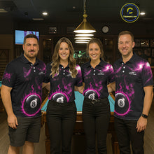 Load image into Gallery viewer, Pink Smokes Butterfly Pool 8 Ball Men's Billiard Team Shirt Custom Billiard Polo &amp; 1/4-Zip Attire NYN2505
