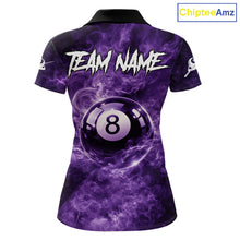 Load image into Gallery viewer, Thunder Purple Smokes Grim Reaper Ball 8 Billiards Pool Shirt For Women Personalized Billiard Team Names NYN2695