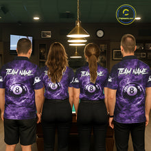 Load image into Gallery viewer, Thunder Purple Smokes Grim Reaper Ball 8 Billiards Pool Shirt For Women Personalized Billiard Team Names NYN2695