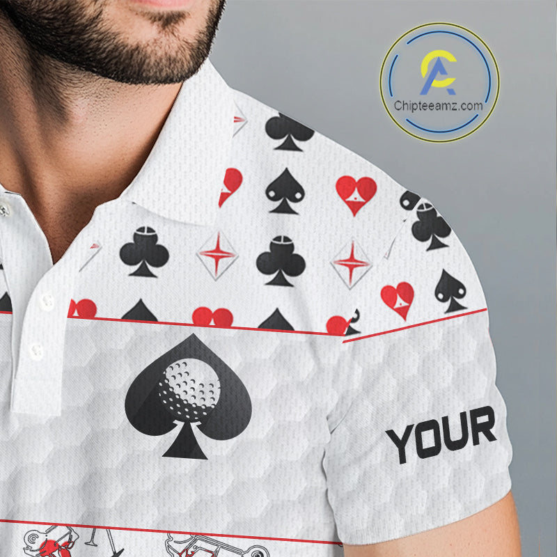 Poker Mens Golf Polo Shirt Personalized Name Funny Golf Top For Team Golfer Gift For Men NYN2850