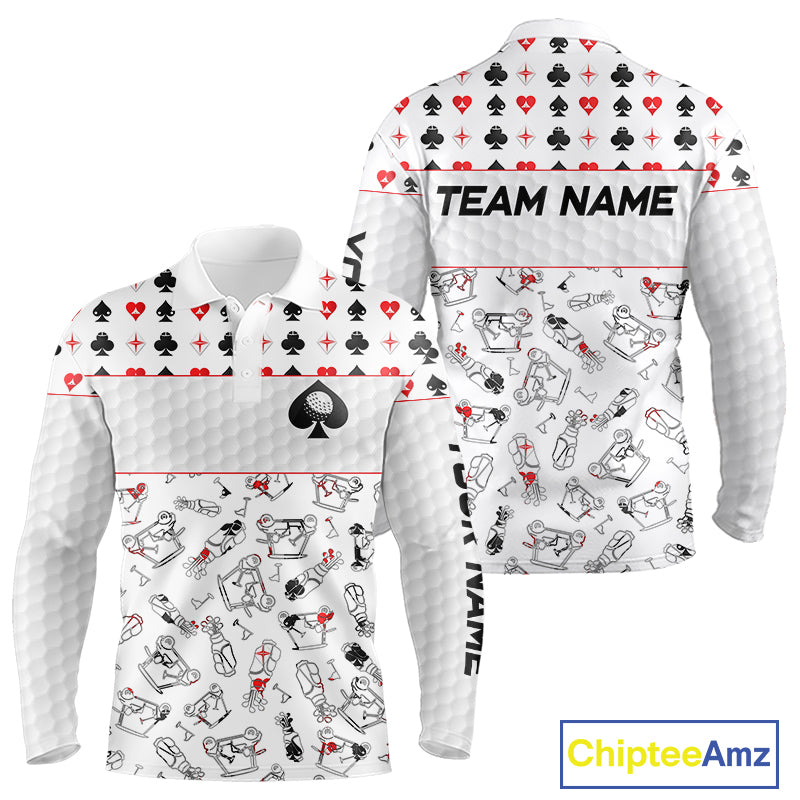 Poker Mens Golf Polo Shirt Personalized Name Funny Golf Top For Team Golfer Gift For Men NYN2850