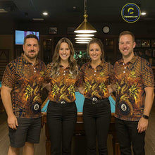 Load image into Gallery viewer, Black And Yellow Tribal Pattern Billiard Phoenix Jersey For Men Billiard 8 Ball Pool Team Shirts NYN2861