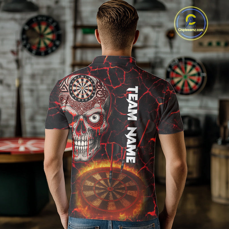 Custom White And Black Silver Chains Dartboards Dart Shirts For Men, Dart Team Jerseys NYN0054