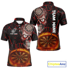 Load image into Gallery viewer, Custom White And Black Silver Chains Dartboards Dart Shirts For Men, Dart Team Jerseys NYN0054