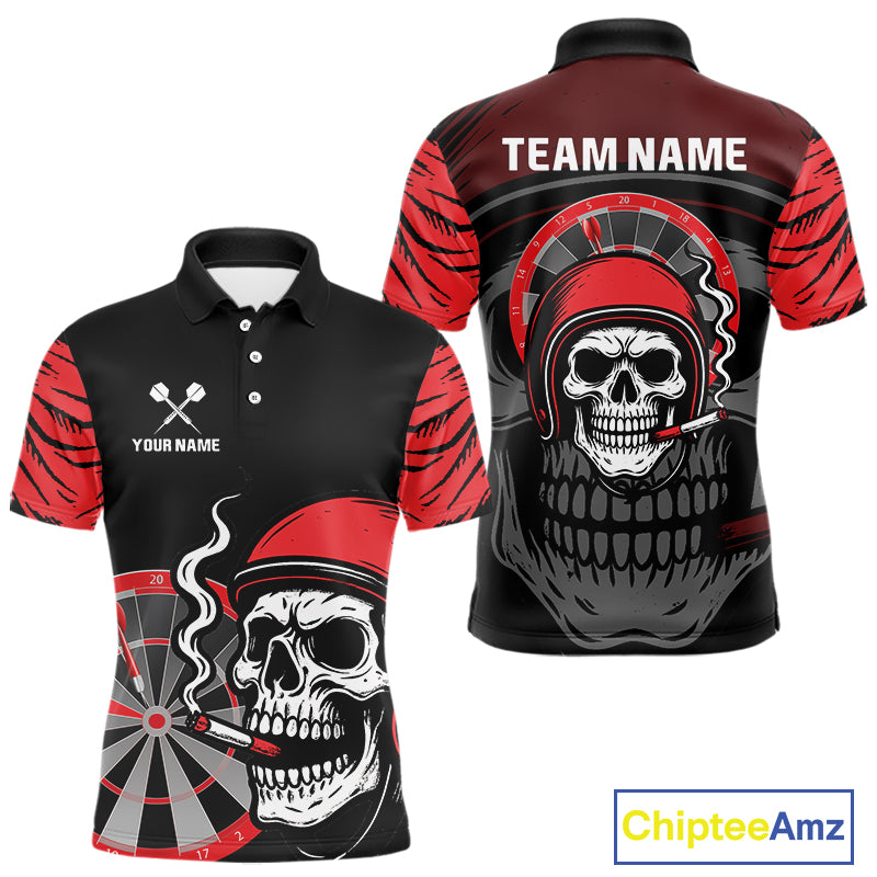 Custom Black And White Halftone Dartboard Dart Shirts For Men Grunge Dart Team Jerseys NYN0057