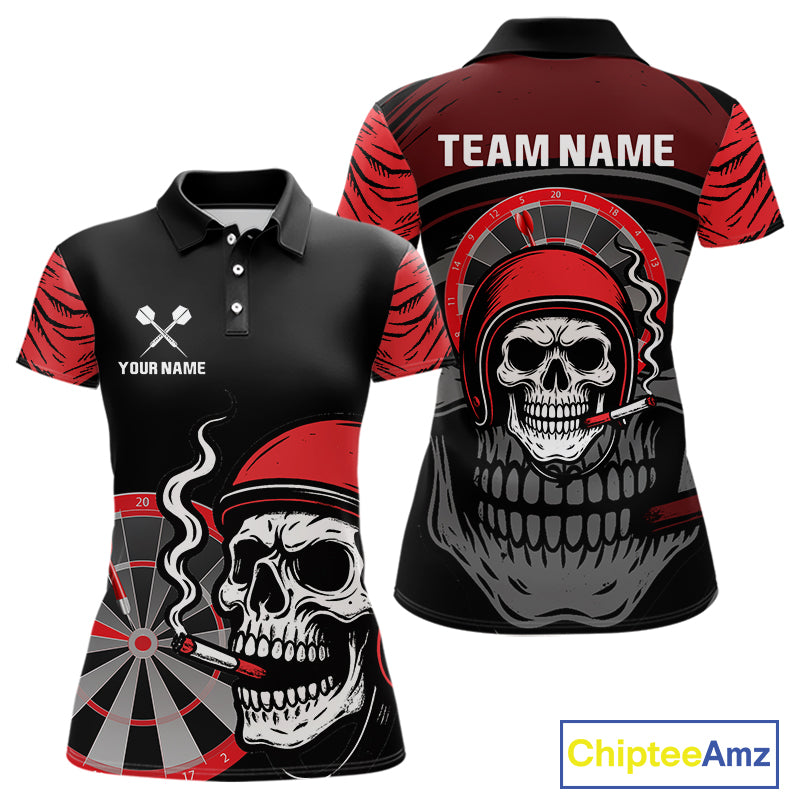 Custom Black And White Halftone Dartboard Dart Shirts For Women Grunge Dart Team Jerseys NYN0057