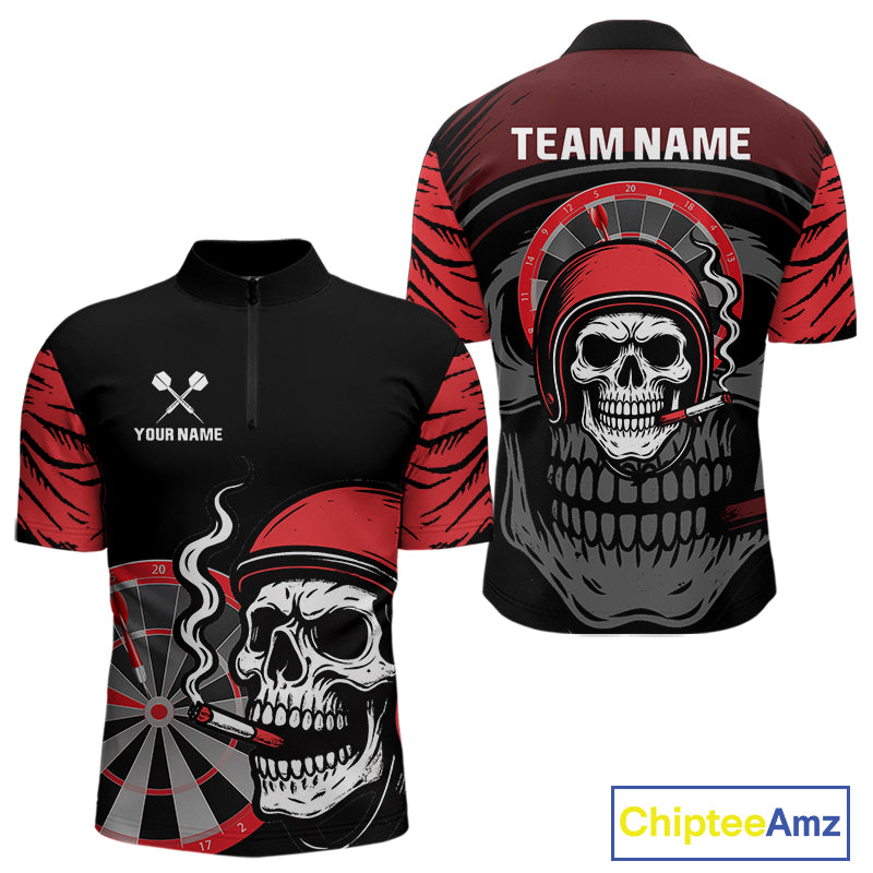 Custom Black And White Halftone Dartboard Dart Shirts For Men Grunge Dart Team Jerseys NYN0057