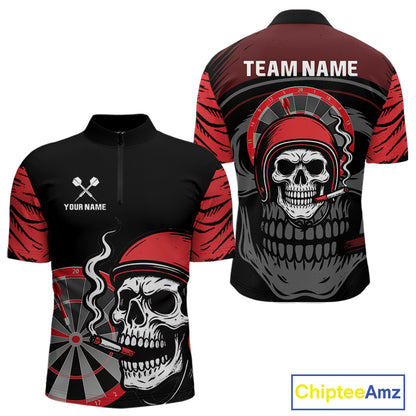 Custom Black And White Halftone Dartboard Dart Shirts For Men Grunge Dart Team Jerseys NYN0057