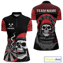 Load image into Gallery viewer, Custom Black And White Halftone Dartboard Dart Shirts For Women Grunge Dart Team Jerseys NYN0057