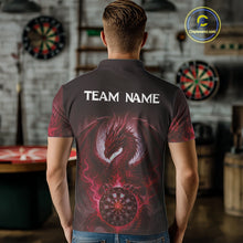 Load image into Gallery viewer, Custom Black And Red Smoke Dragon Dartboard Dart Shirt For Men Outfits Dart Jerseys NYN1088